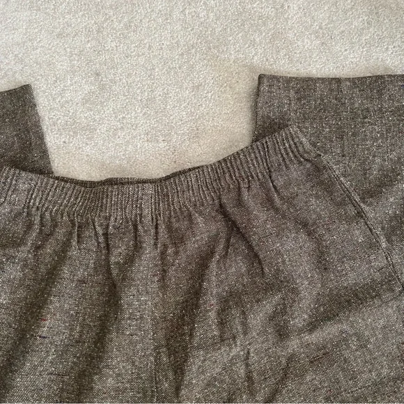 Women’s Vintage Alia Petites‎ Speckled Herringbone Brown Pants - Picture 4 of 4